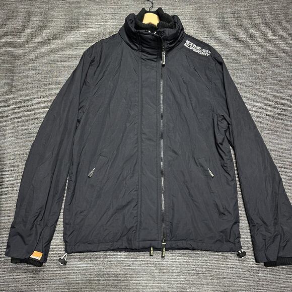 Superdry Jacket Men's XL Black Full Zip Windcheater Japan Outdoor Snow - Picture 1 of 15